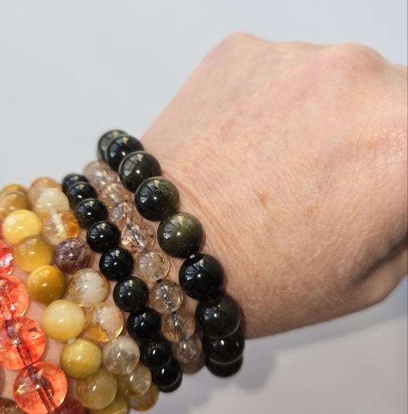 🐰SALE🐰 10mm Golden Obsidian Bracelet - Picture 11 of 14